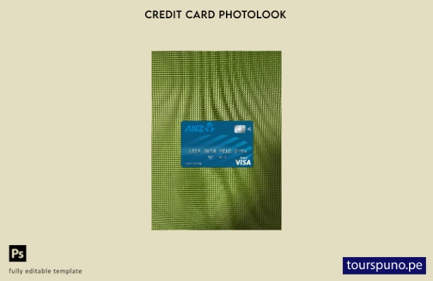 listo para imprimir plantilla frontal de aspecto fotográfico de tarjeta visa b 8